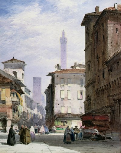 Scheve Toren, Bologna door William Callow